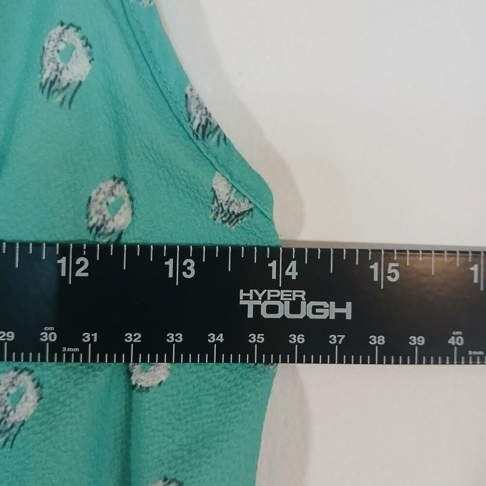 Teal Boho Tiered Maxi Dress Small Cottagecore Fairycore Stretch Flowy Coastal - Picture 5 of 8